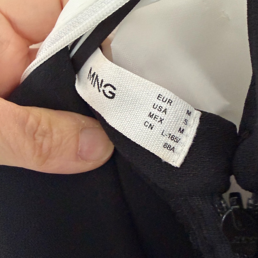 Mango Black Tailored Jumpsuit with Waist Tie - Picture 3 of 7